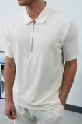Yakalı T-Shirt - Ekru
