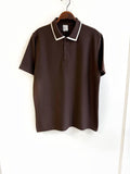 Yakalı T-Shirt - Kahverengi